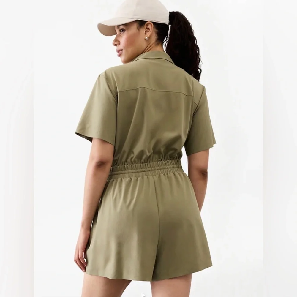 ATHLETA Wrinkle Resistant  Relaxed Fit Romper - Picture 4 of 11